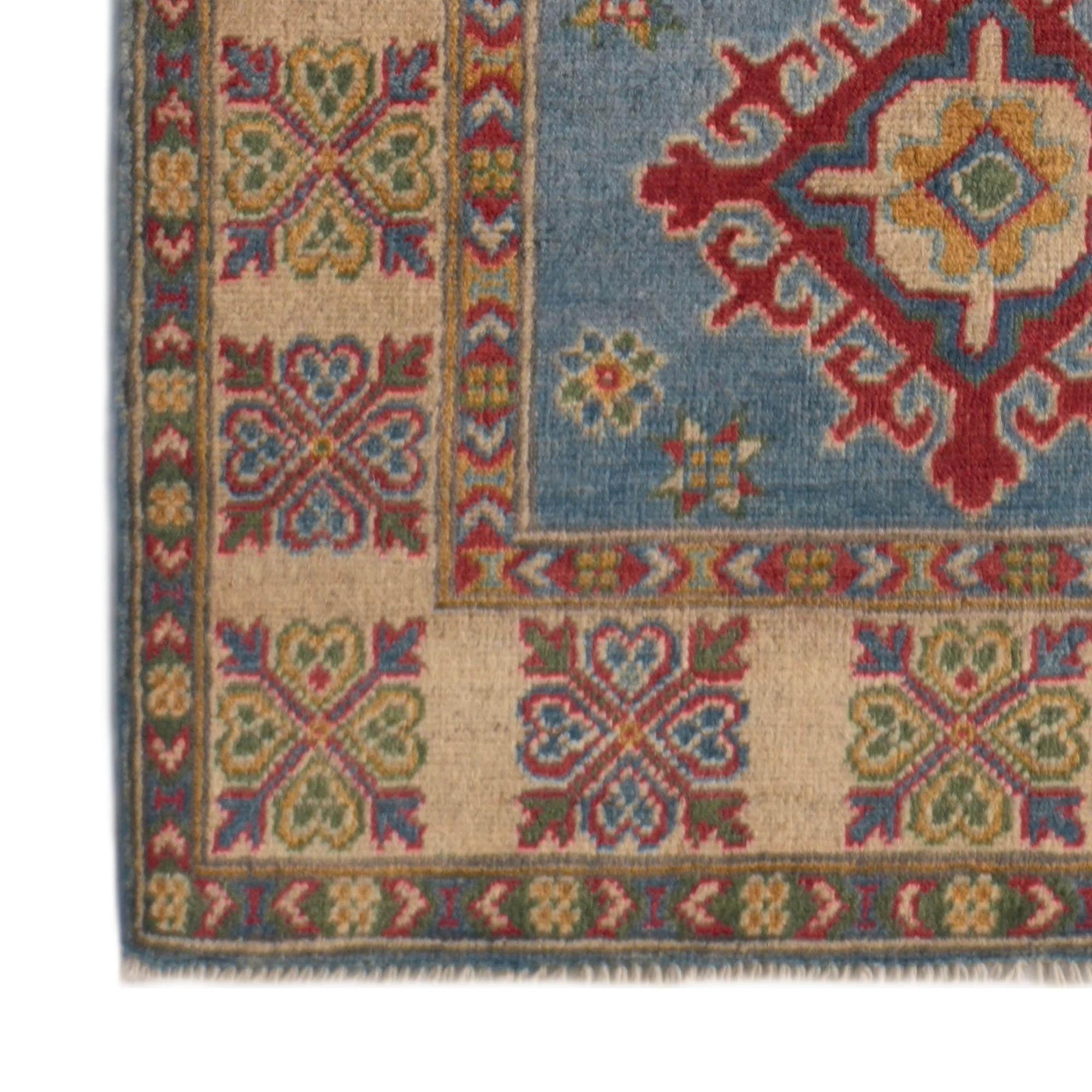 90cm x 310cm Hand Knotted Kazak Runner Rug