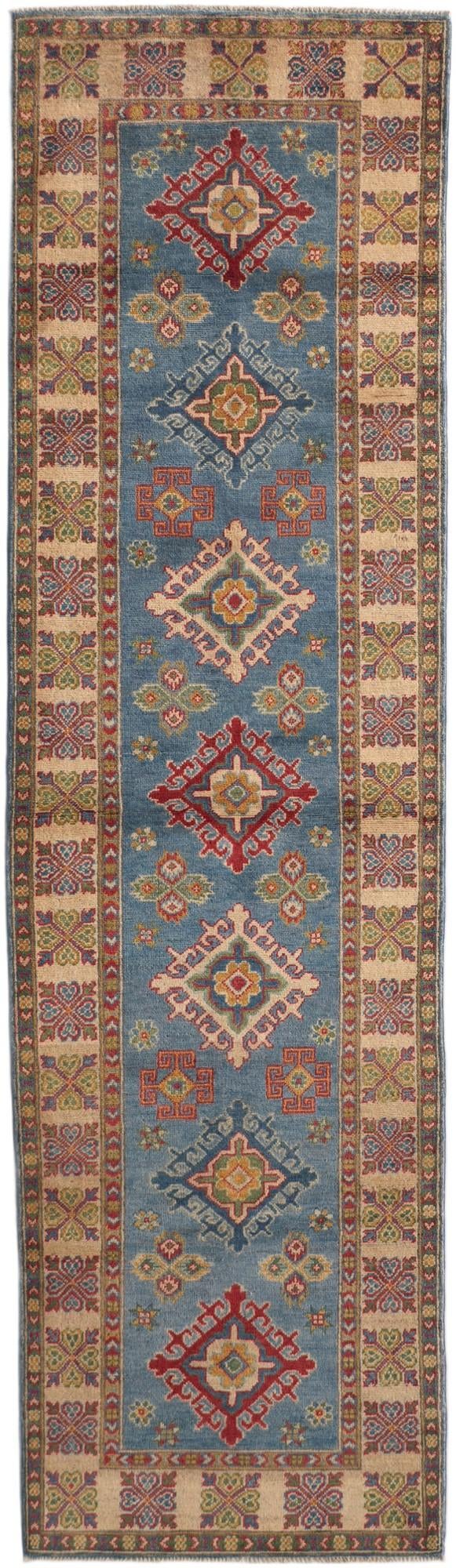 90cm x 310cm Hand Knotted Kazak Runner Rug