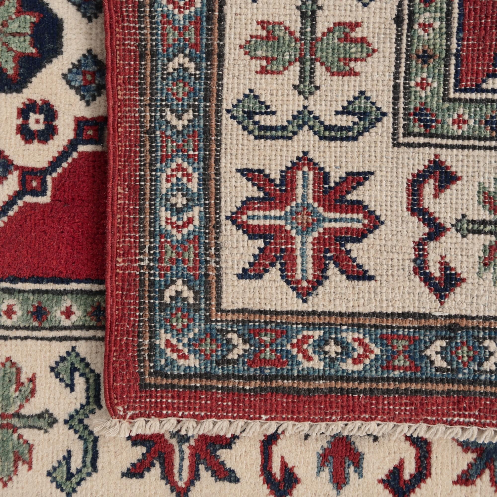 2' 7 x 9' 7 Hand Knotted Kazak Runner Rug