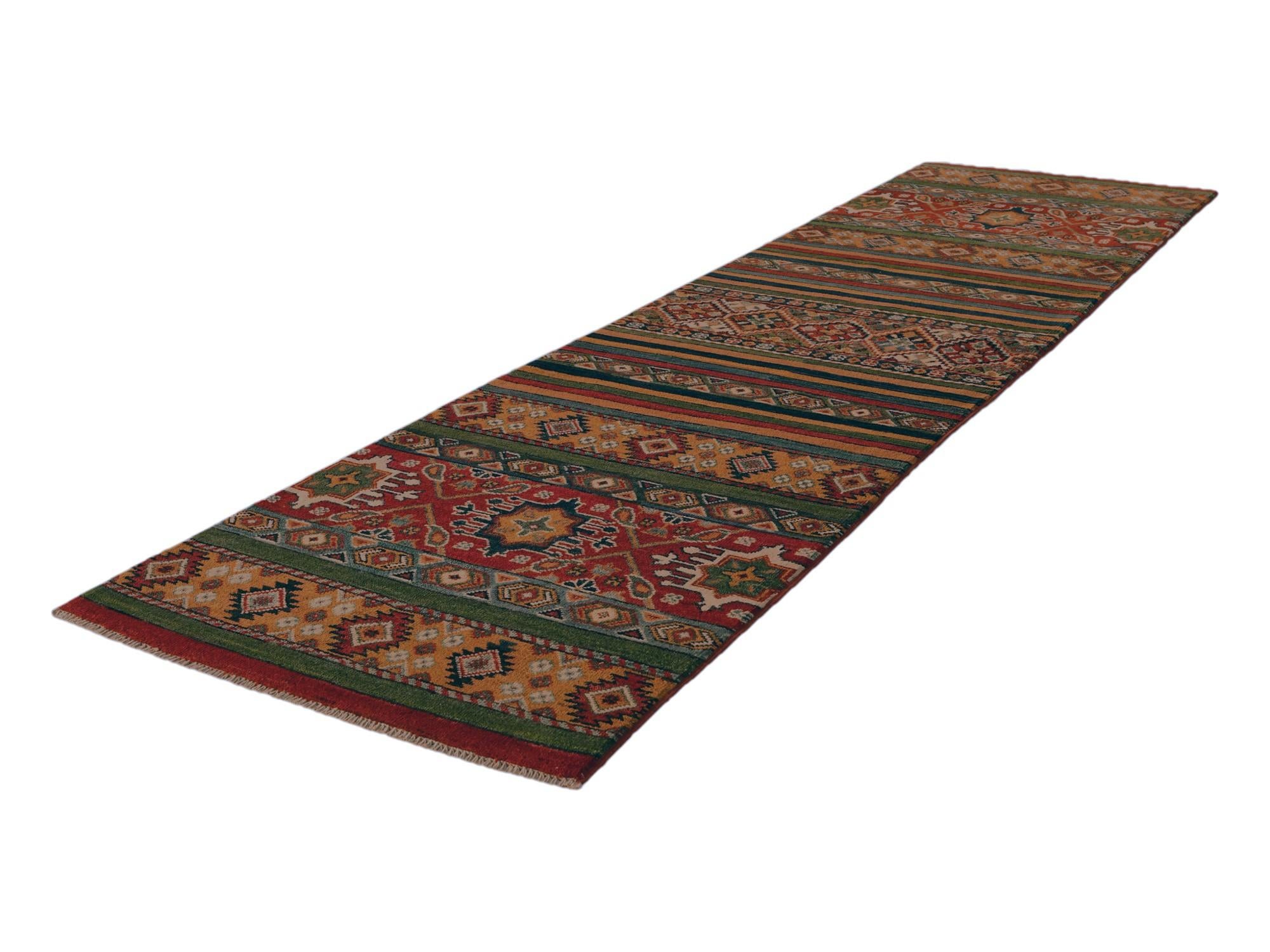 2' 7 x 9' 11 Hand Knotted Kazak Runner Rug