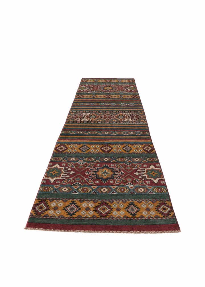 2' 7 x 9' 11 Hand Knotted Kazak Runner Rug