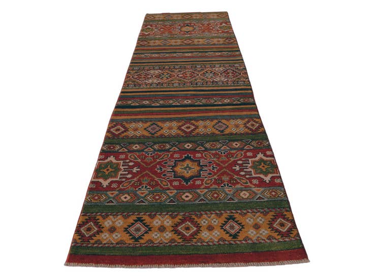 Detail image of 2' 7 x 9' 11 Hand Knotted Kazak Runner Rug