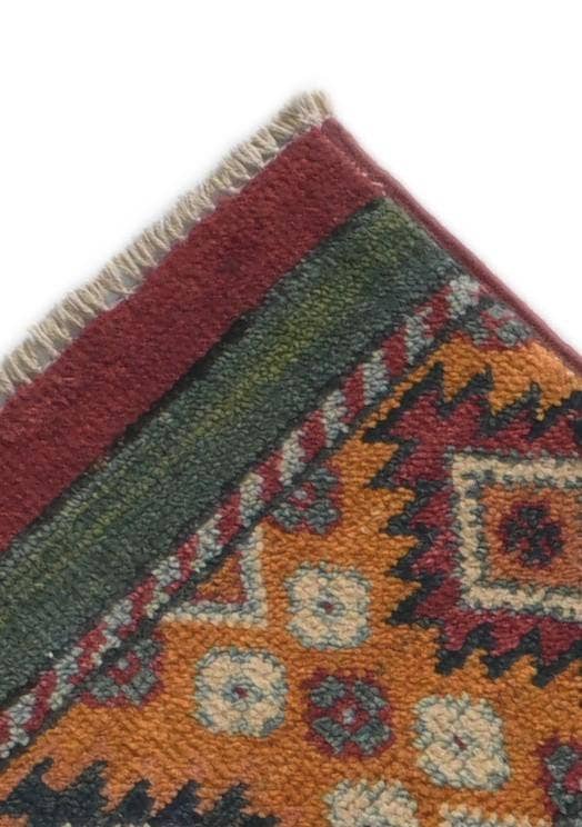 Detail image of 2' 7 x 9' 11 Hand Knotted Kazak Runner Rug
