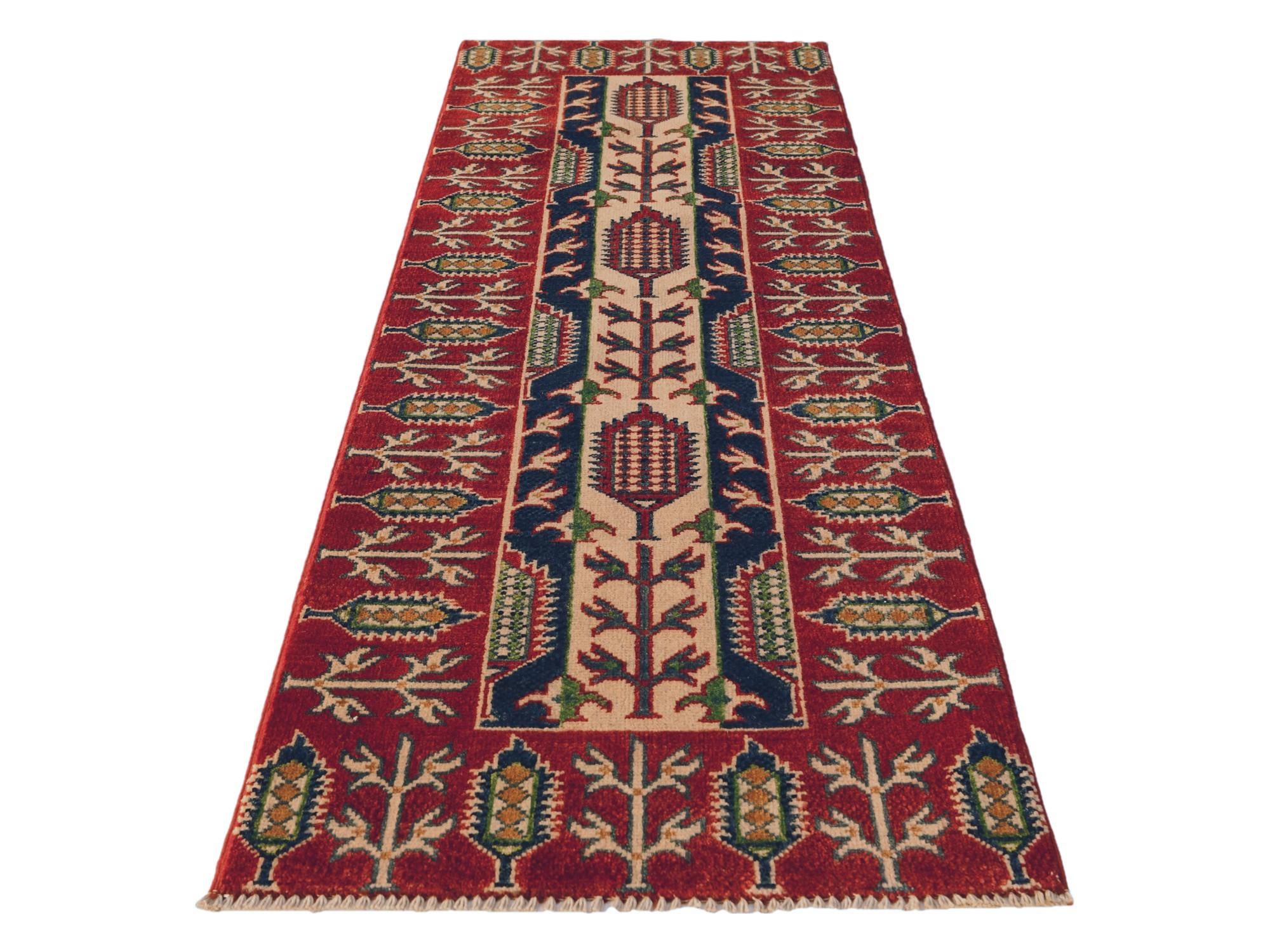 2' 1 x 6' 2 Hand Knotted Kazak Runner Rug