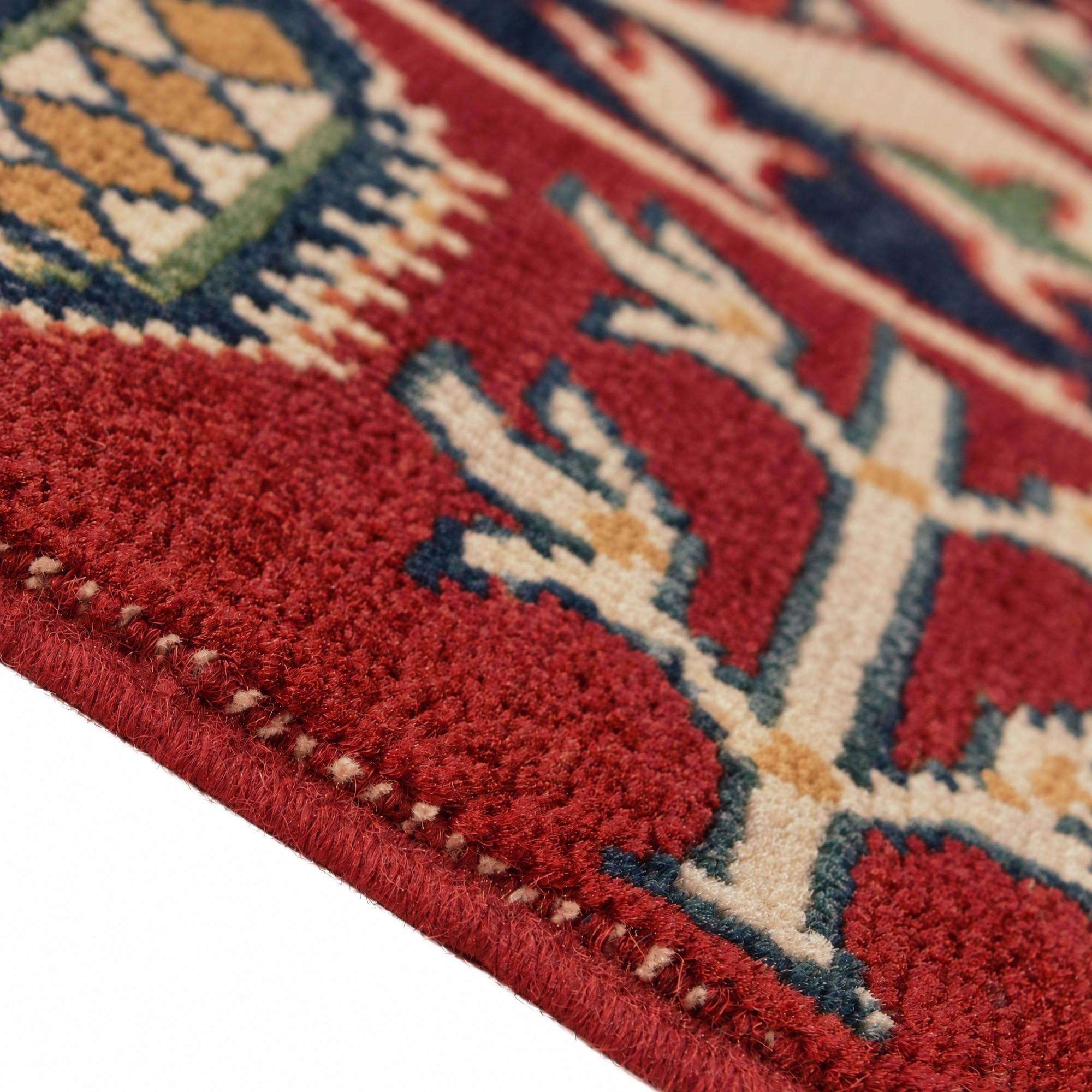 65cm x 185cm Hand Knotted Kazak Runner Rug