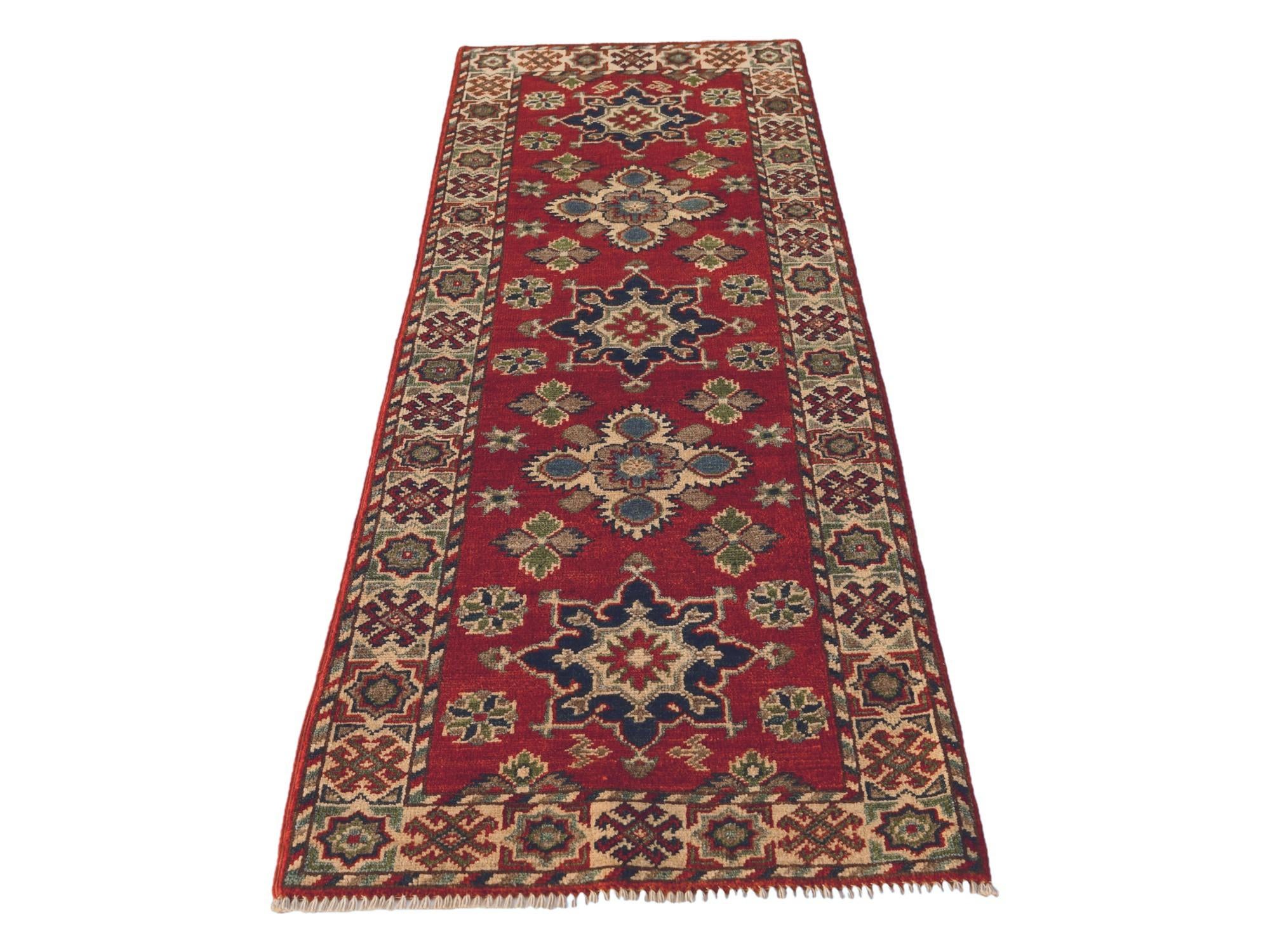 2' x 6' Hand Knotted Kazak Runner Rug