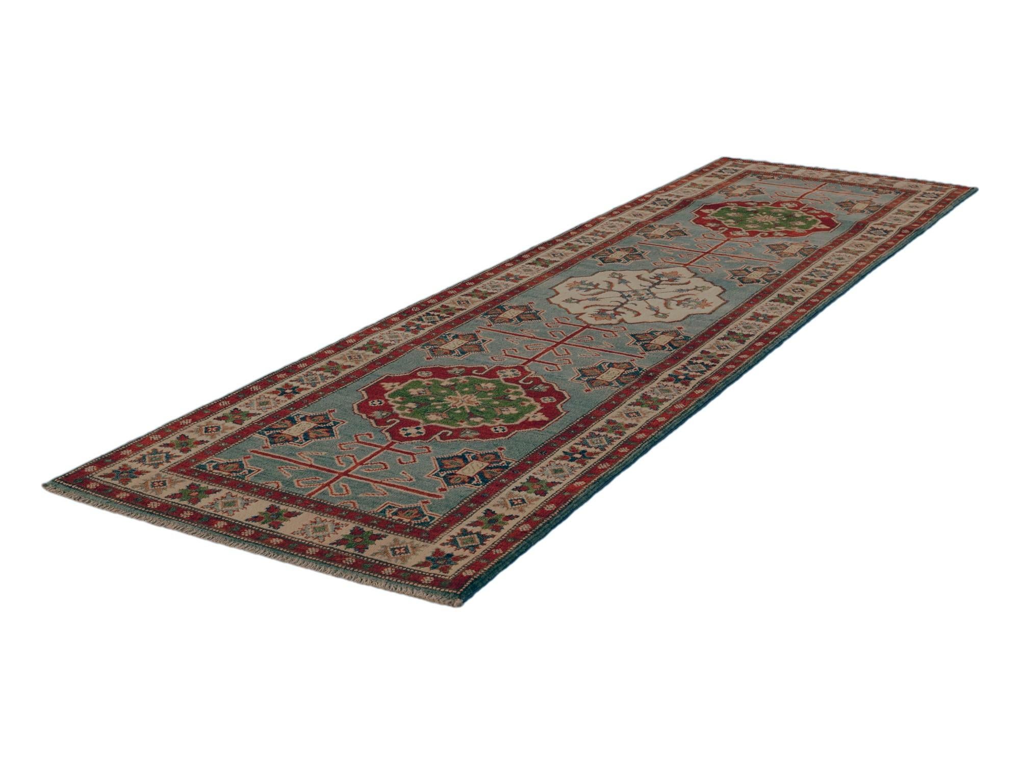 2' 10 x 9' 10 Hand Knotted Kazak Runner Rug