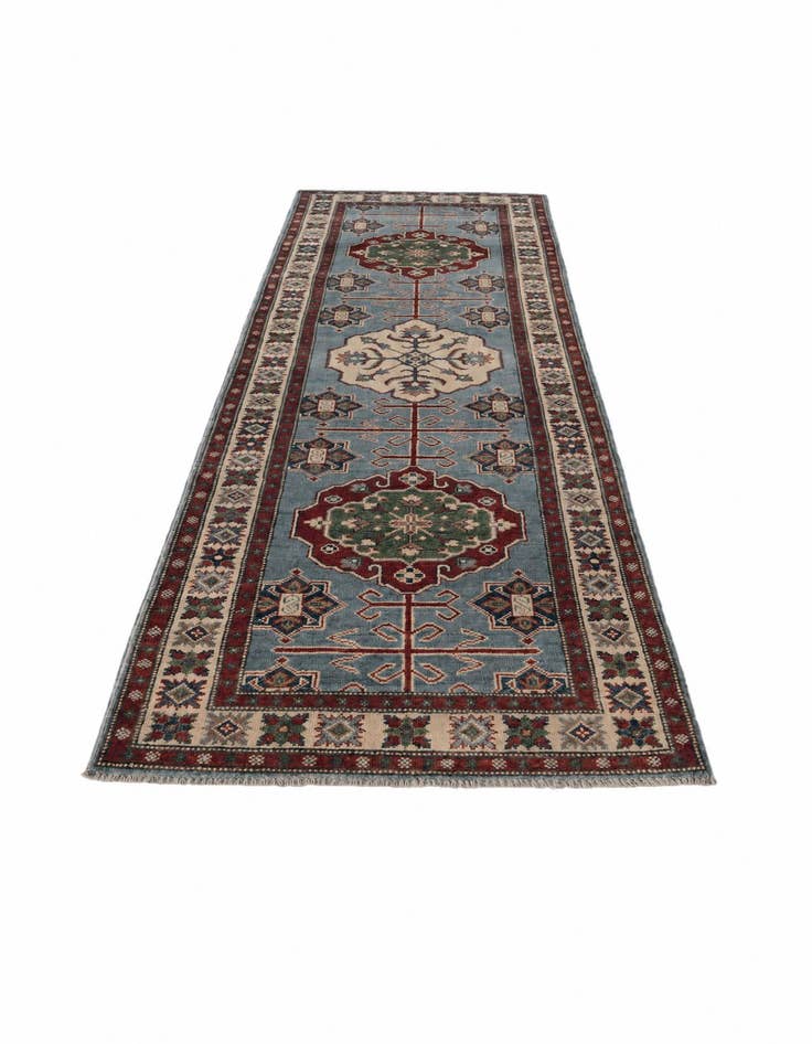 Detail image of 2' 10 x 9' 10 Hand Knotted Kazak Runner Rug