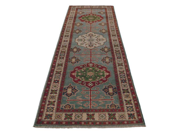2' 10 x 9' 10 Hand Knotted Kazak Runner Rug