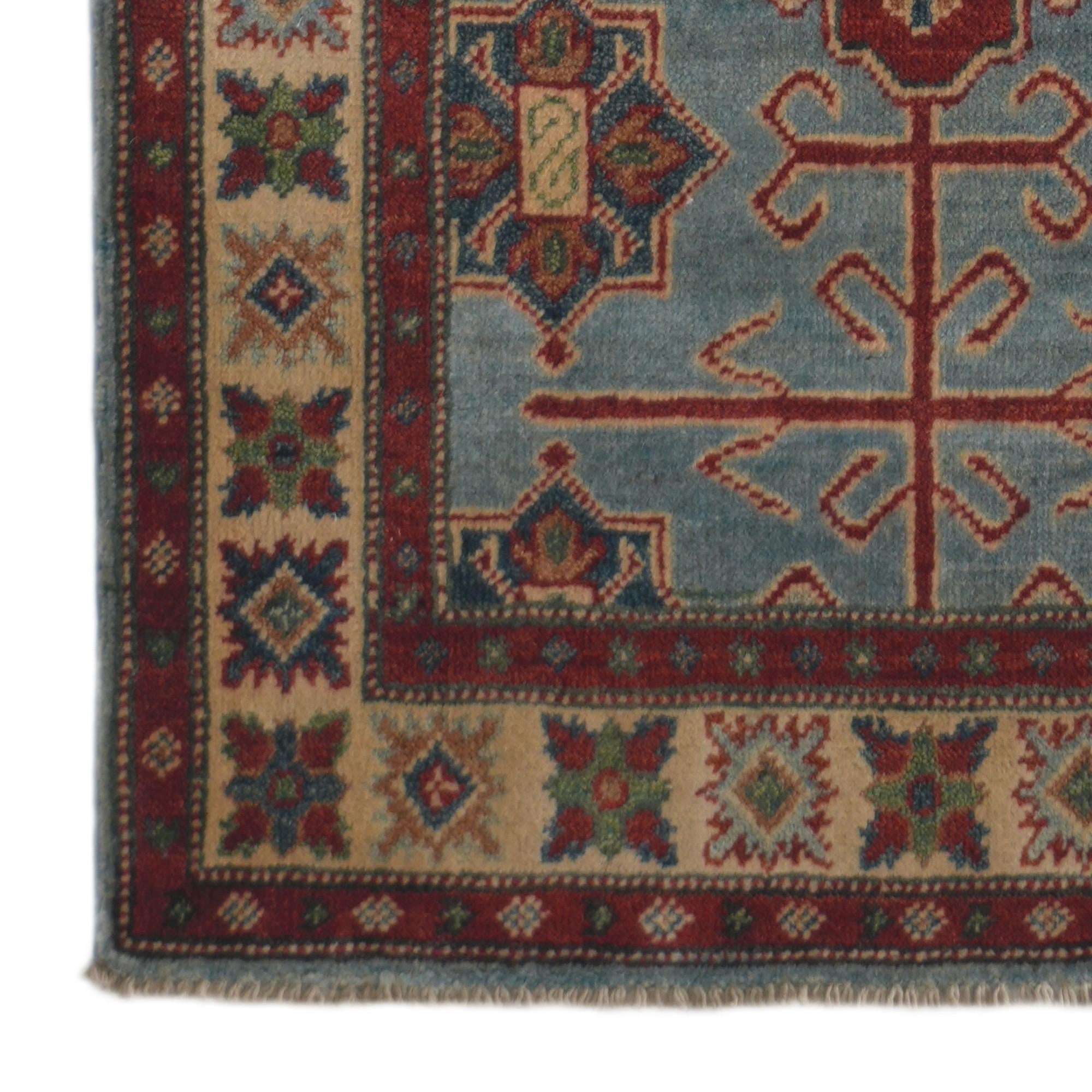 2' 10 x 9' 10 Hand Knotted Kazak Runner Rug