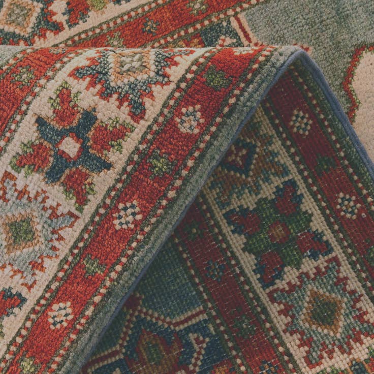 Detail image of 2' 10 x 9' 10 Hand Knotted Kazak Runner Rug
