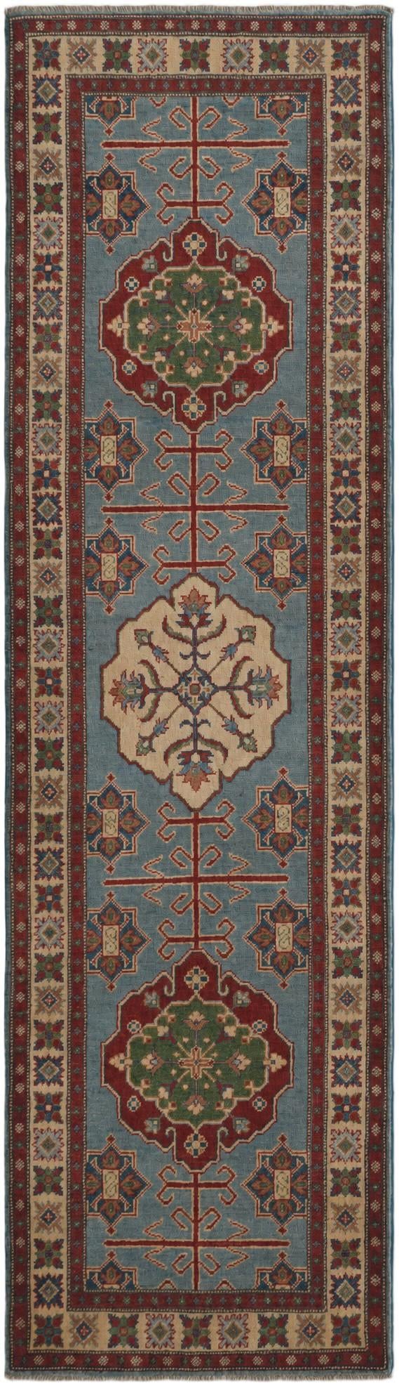 2' 10 x 9' 10 Hand Knotted Kazak Runner Rug