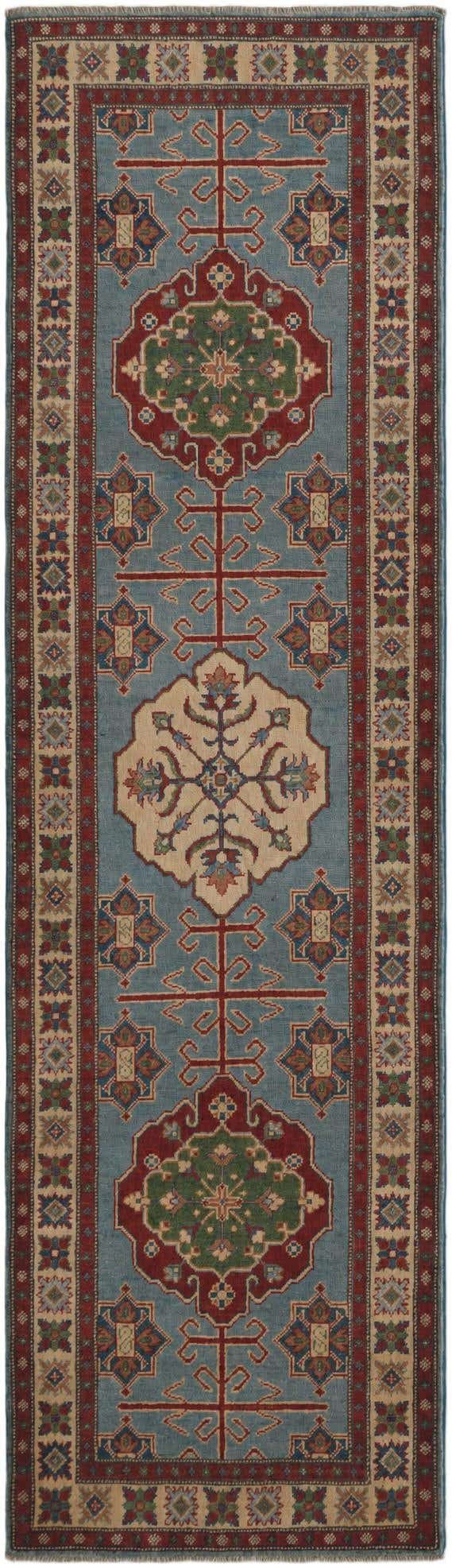 2' 10 x 9' 10 Hand Knotted Kazak Runner Rug