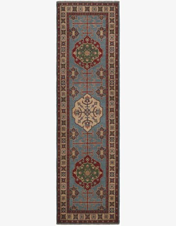 2' 10 x 9' 10 Hand Knotted Kazak Runner Rug