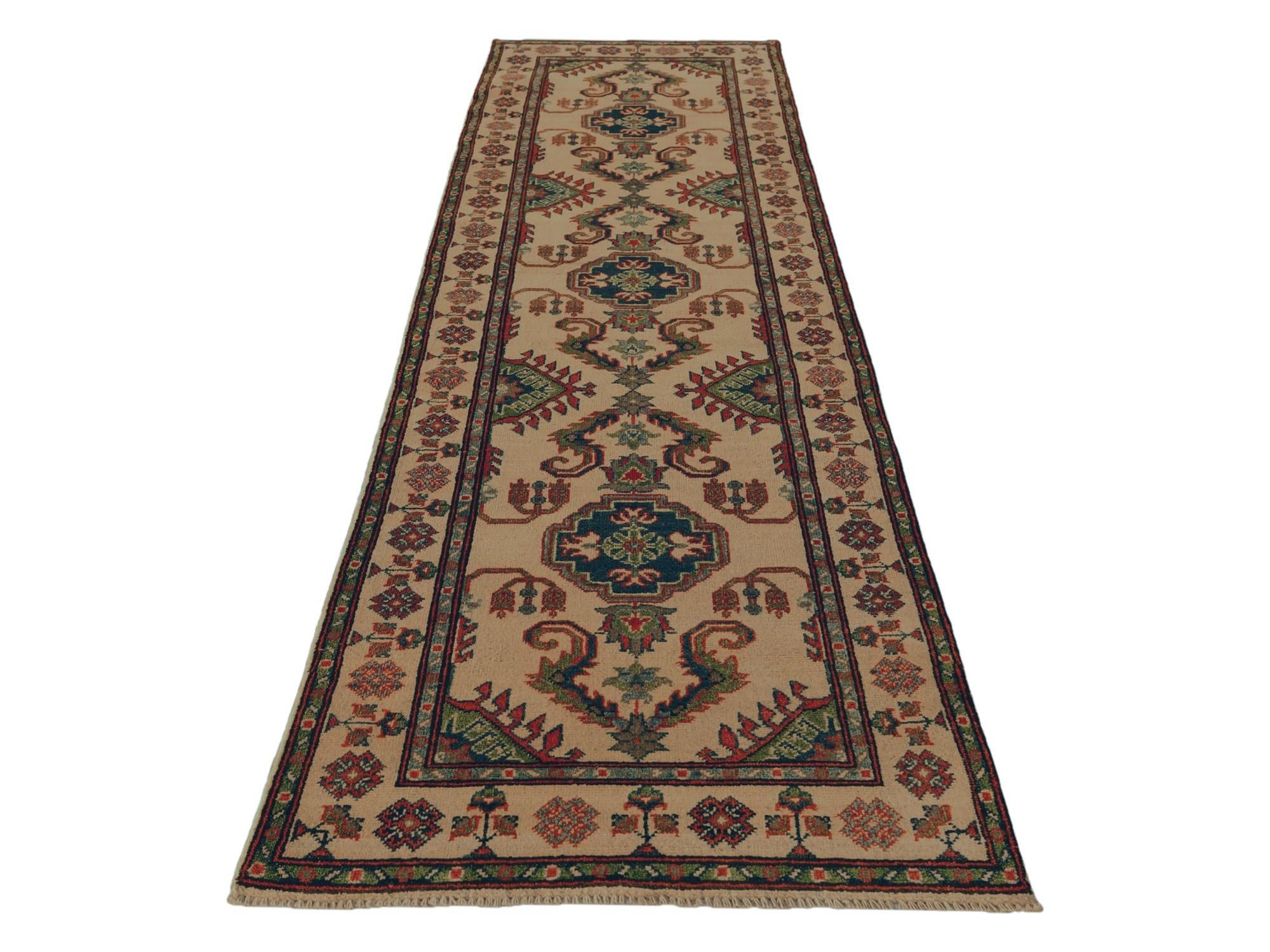 2' 7 x 9' 8 Hand Knotted Kazak Runner Rug