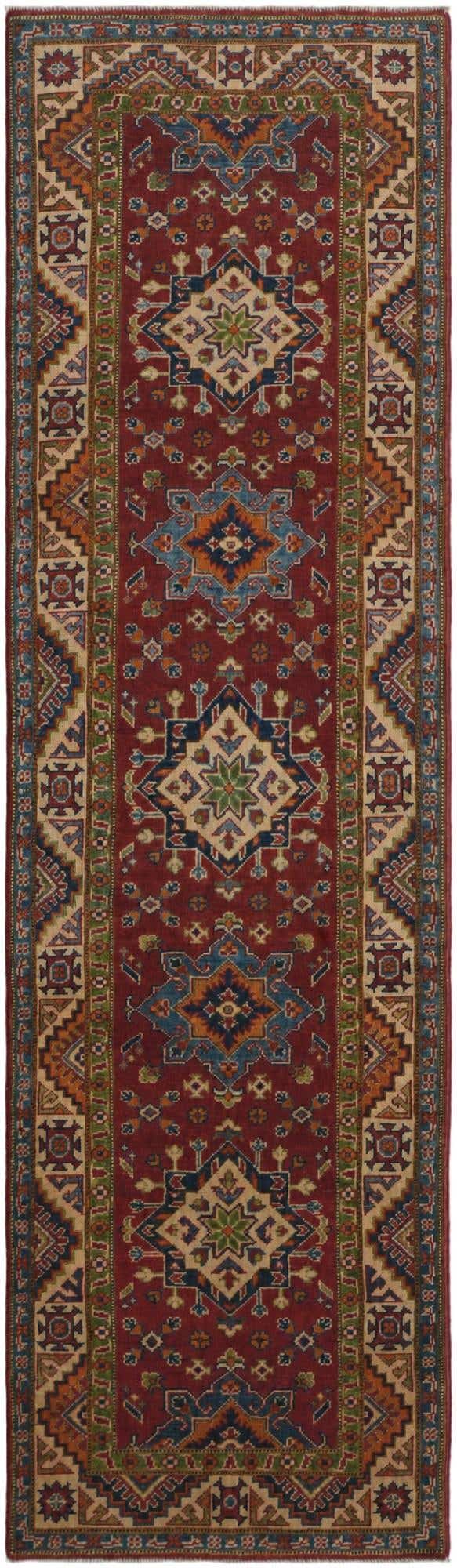 2' 9 x 9' 4 Hand Knotted Kazak Runner Rug