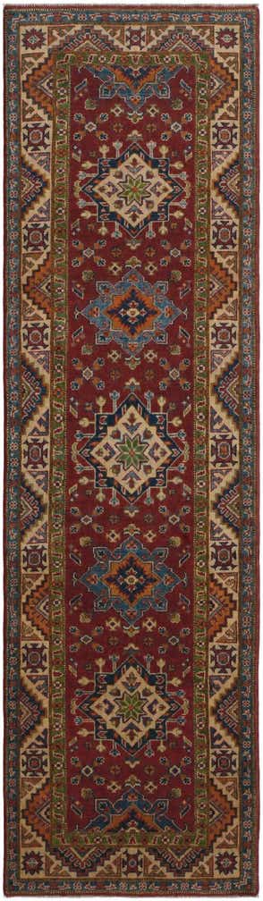 2' 9 x 9' 4 Hand Knotted Kazak Runner Rug