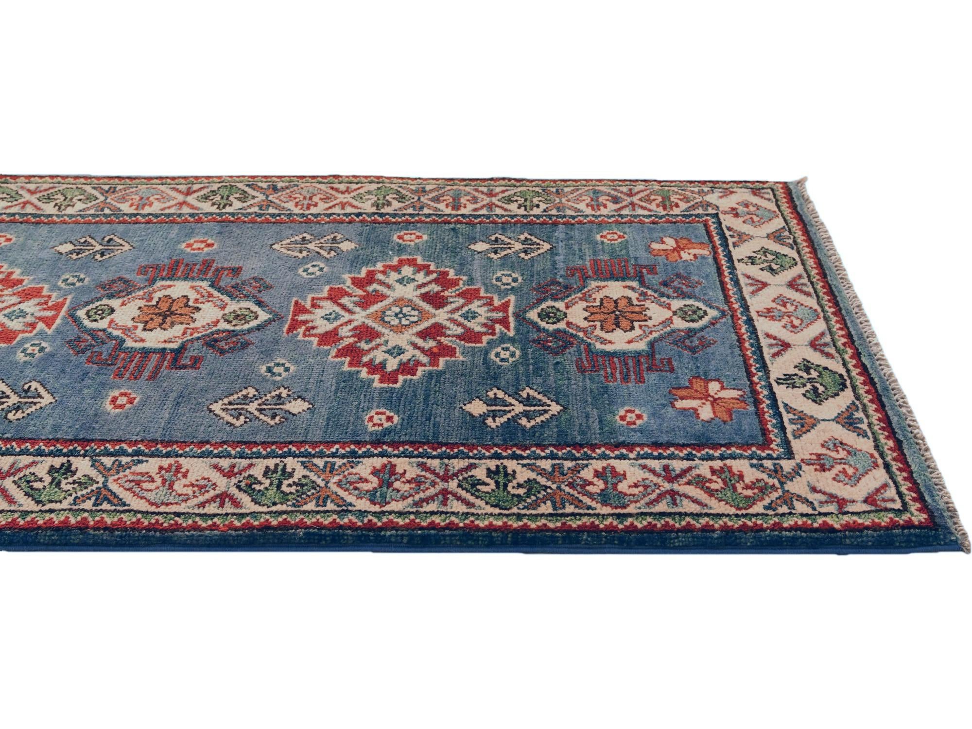 2' 2 x 5' 9 Hand Knotted Kazak Runner Rug
