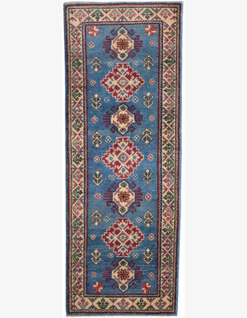 2' 2 x 5' 9 Hand Knotted Kazak Runner Rug