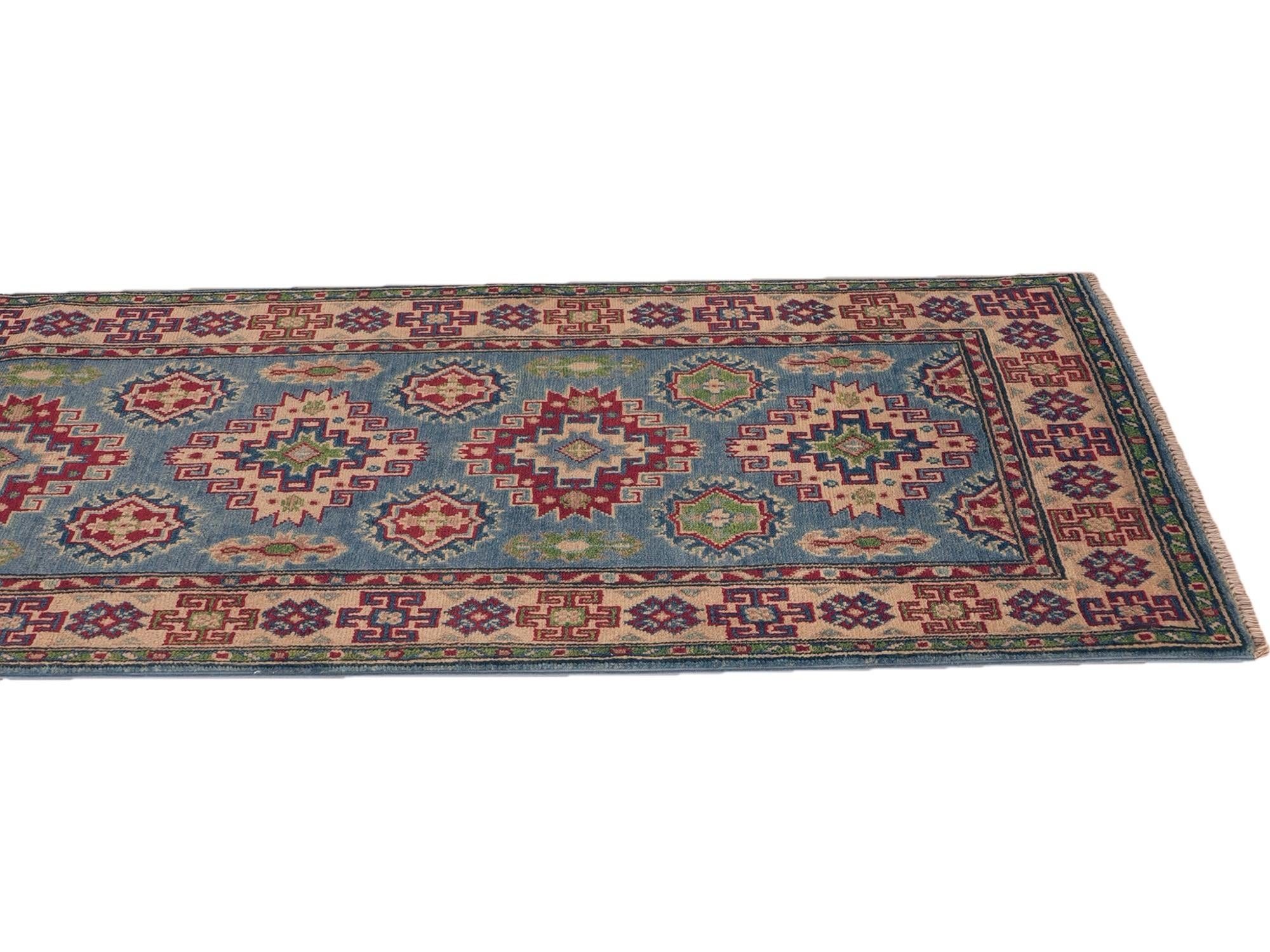 Detail image 6 of 10: 2' 10 x 8' 2 Hand Knotted Kazak Runner Rug