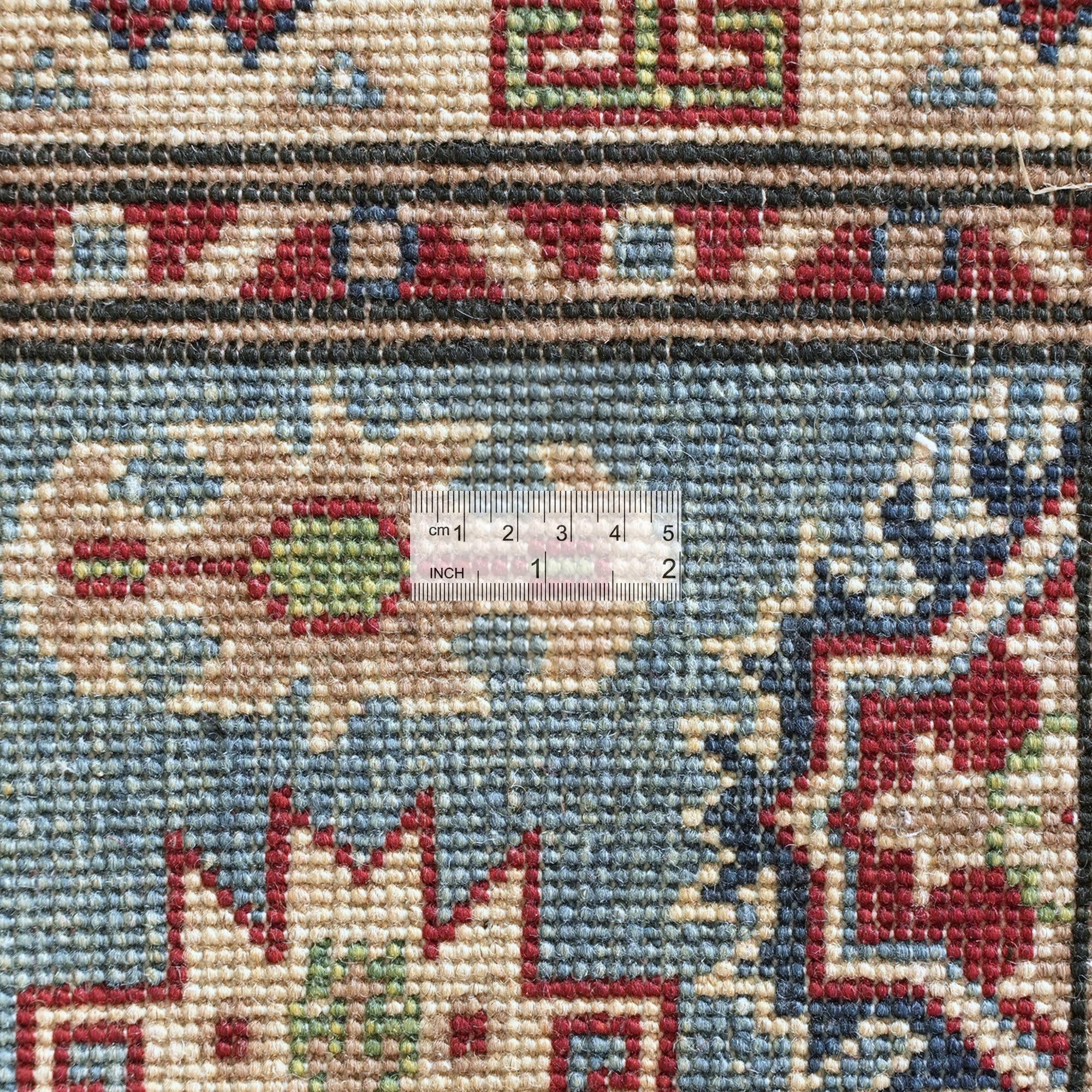 Detail image 9 of 10: 2' 10 x 8' 2 Hand Knotted Kazak Runner Rug