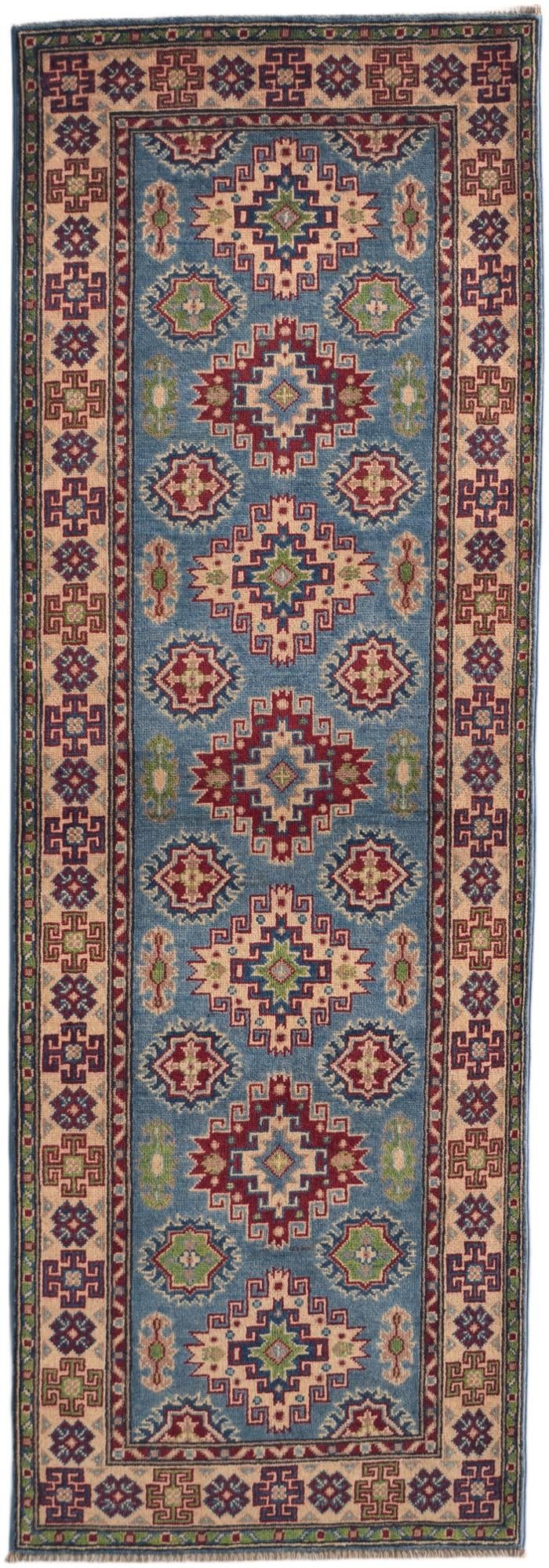 Detail image 2 of 10: 2' 10 x 8' 2 Hand Knotted Kazak Runner Rug