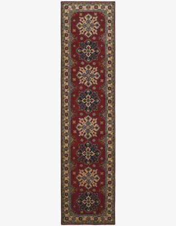 2' 8 x 10' 11 Hand Knotted Kazak Runner Rug