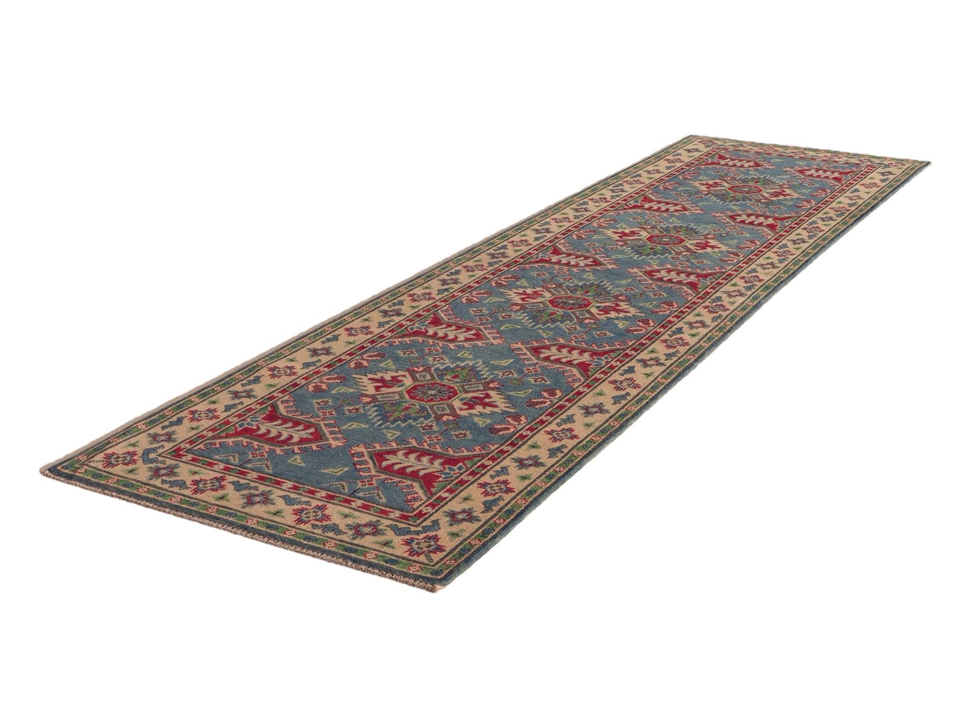 85cm x 300cm Hand Knotted Kazak Runner Rug
