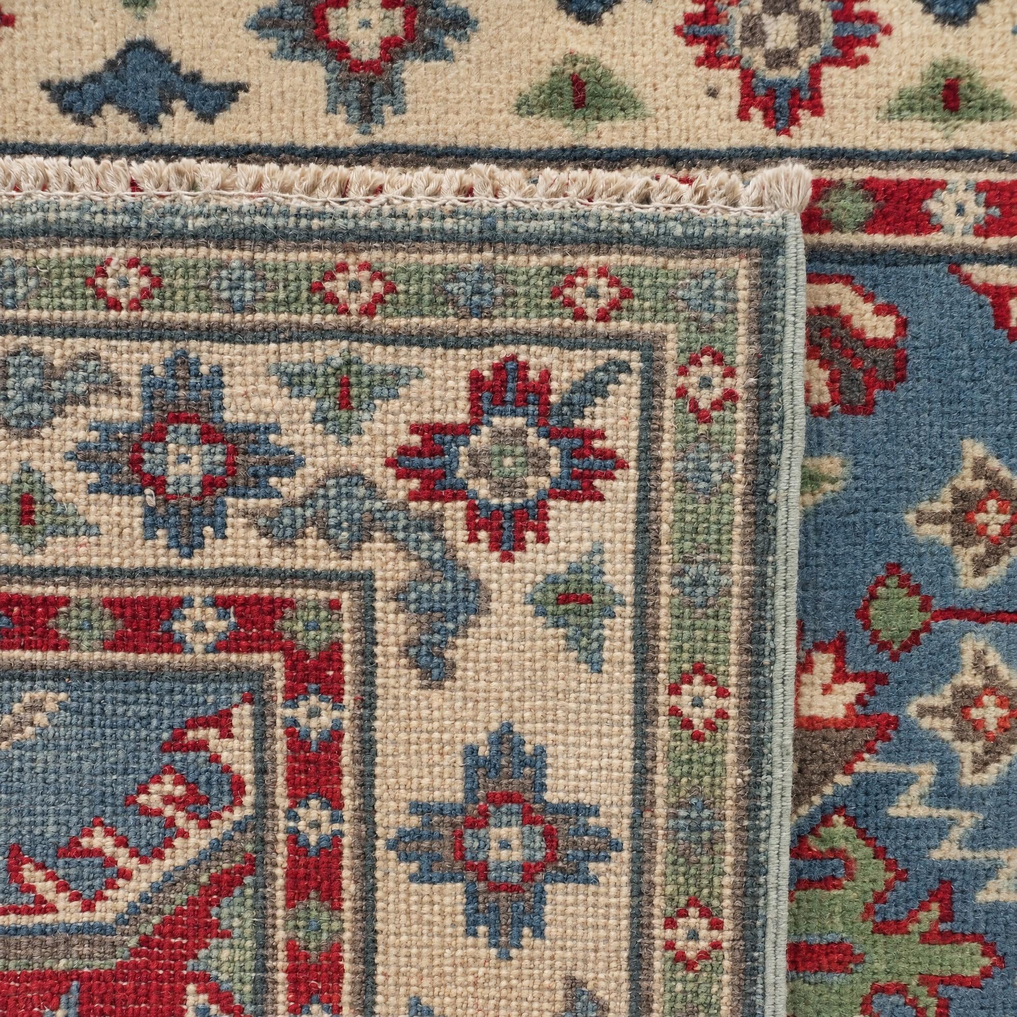 85cm x 300cm Hand Knotted Kazak Runner Rug