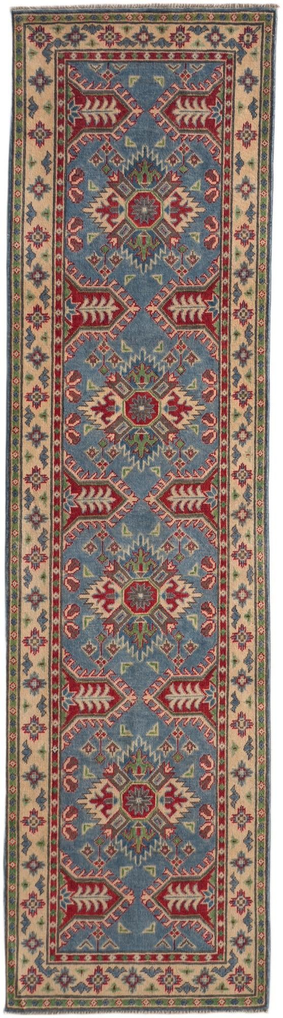 85cm x 300cm Hand Knotted Kazak Runner Rug