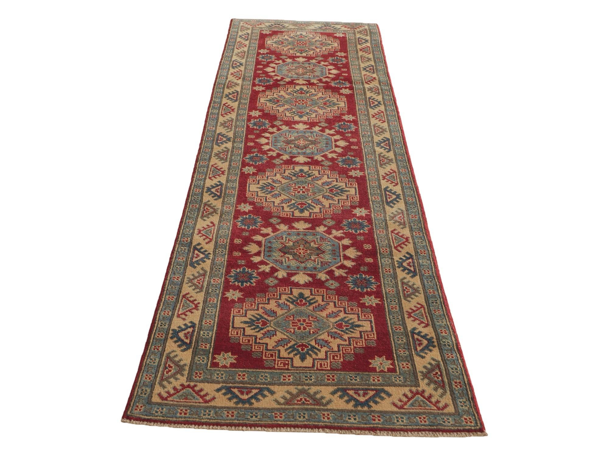 Detail image 5 of 10: 2' 7 x 9' 9 Hand Knotted Kazak Runner Rug