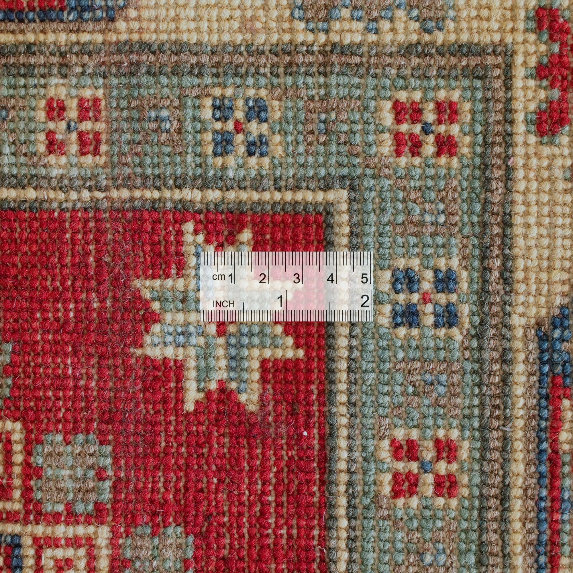 Detail image 9 of 10: 2' 7 x 9' 9 Hand Knotted Kazak Runner Rug