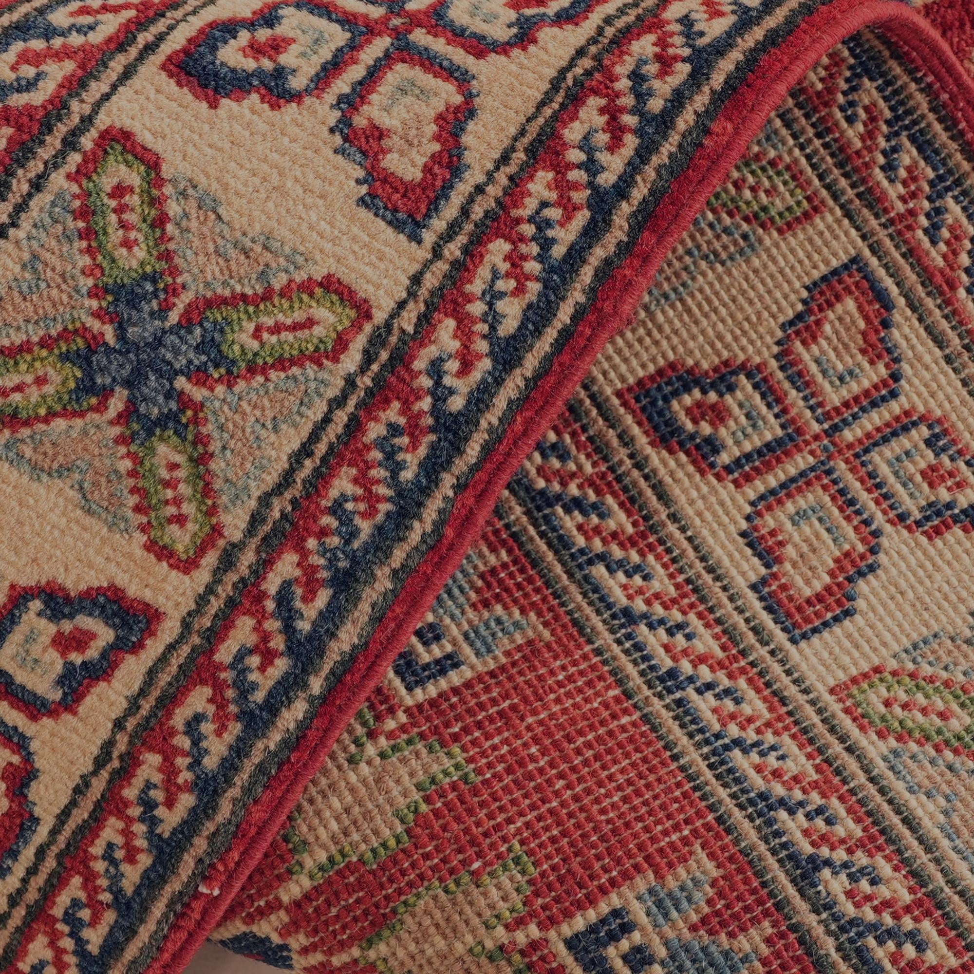 80cm x 300cm anudado a mano Kazak Alfombra Pasillera