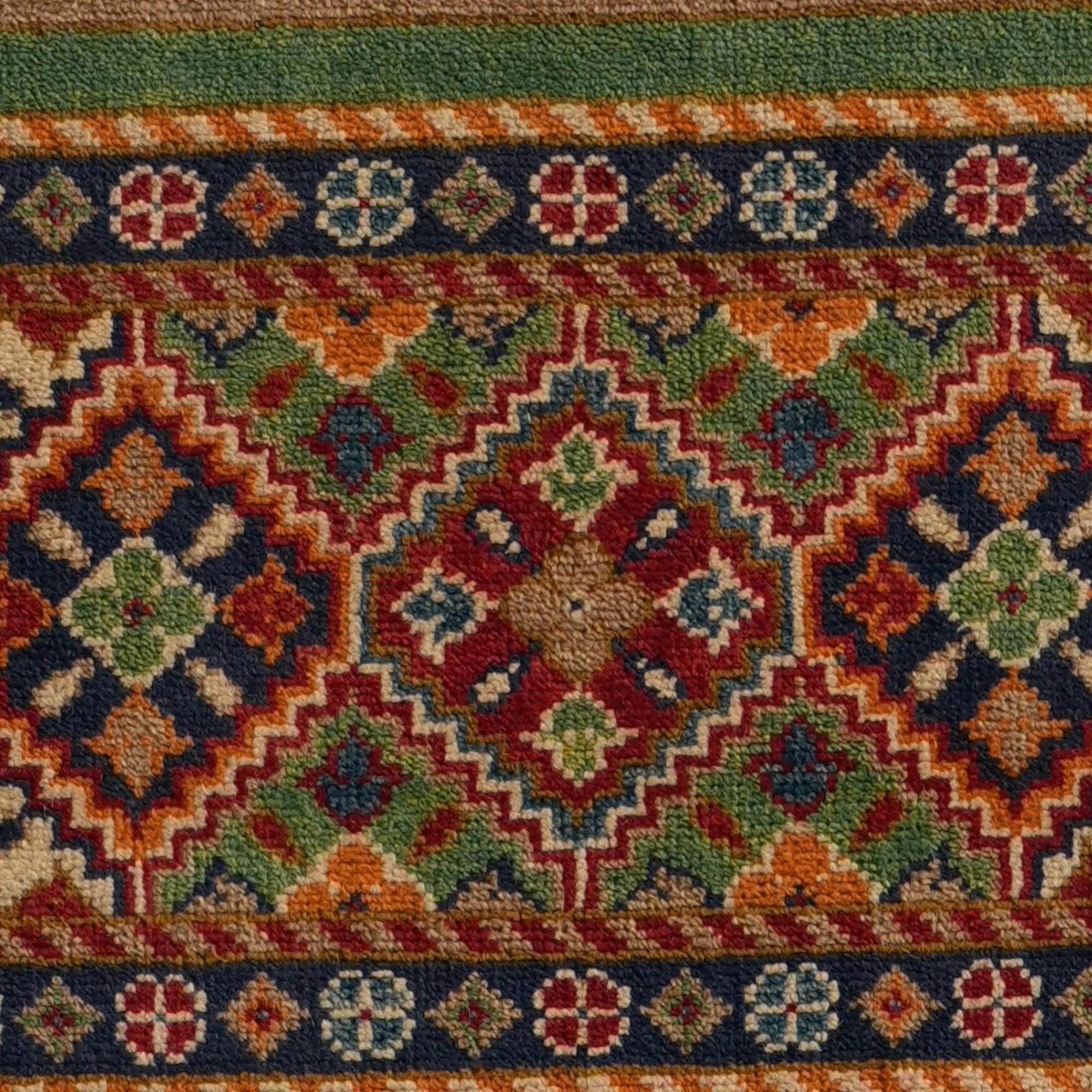 80cm x 300cm Hand Knotted Kazak Runner Rug