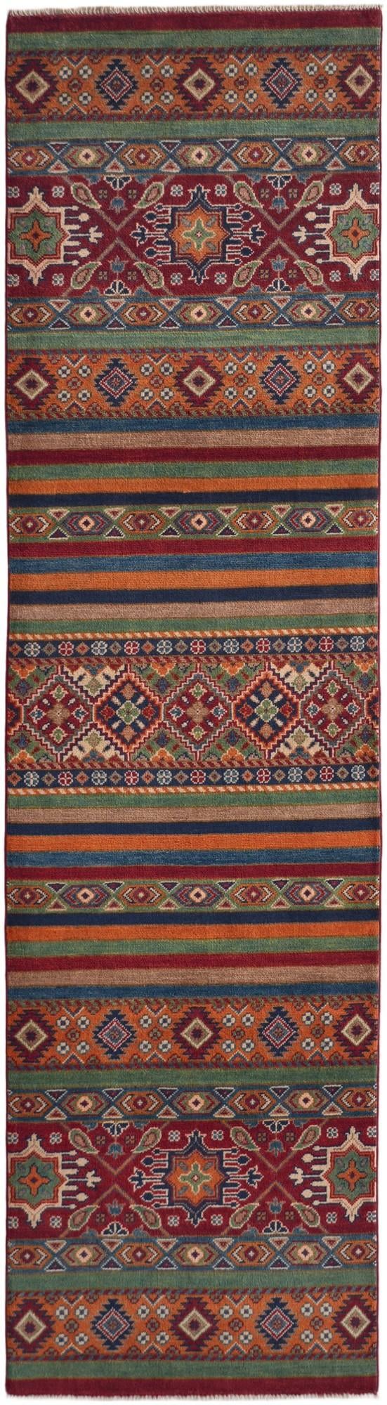 80cm x 300cm Hand Knotted Kazak Runner Rug