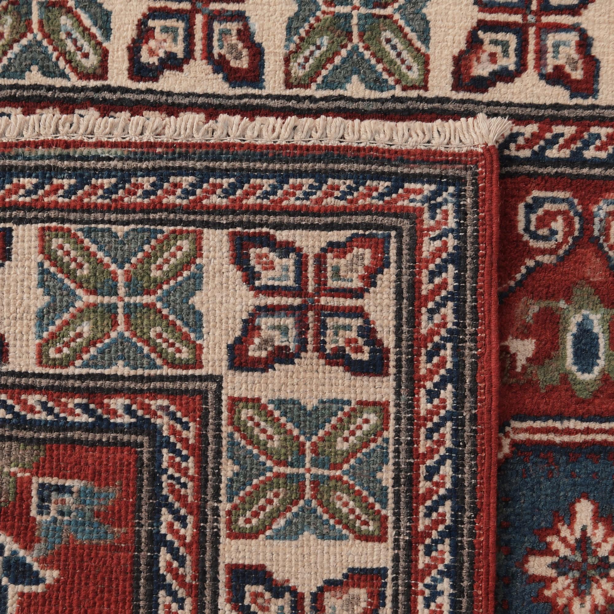 80cm x 295cm Hand Knotted Kazak Runner Rug