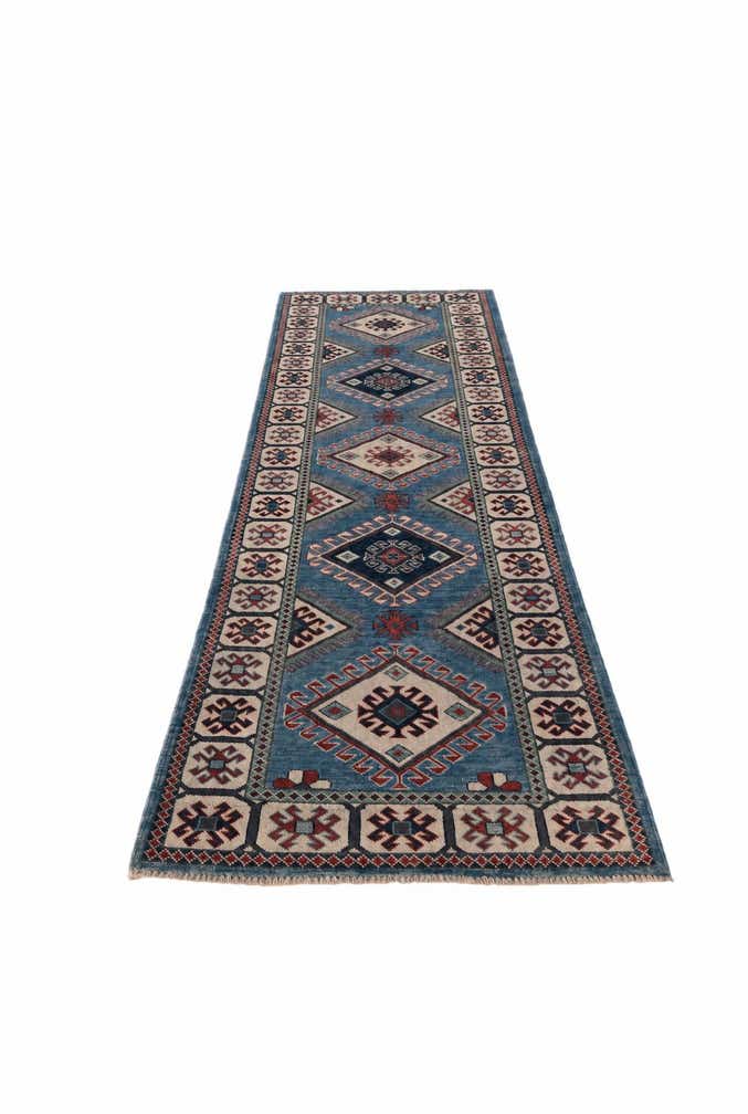 2' 9 x 9' 9 Hand Knotted Kazak Runner Rug