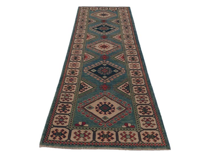 Detail image of 2' 9 x 9' 9 Hand Knotted Kazak Runner Rug
