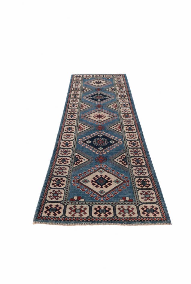 Detail image of 2' 9 x 9' 9 Hand Knotted Kazak Runner Rug