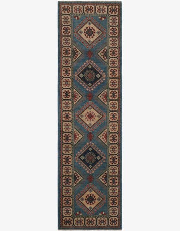 2' 9 x 9' 9 Hand Knotted Kazak Runner Rug