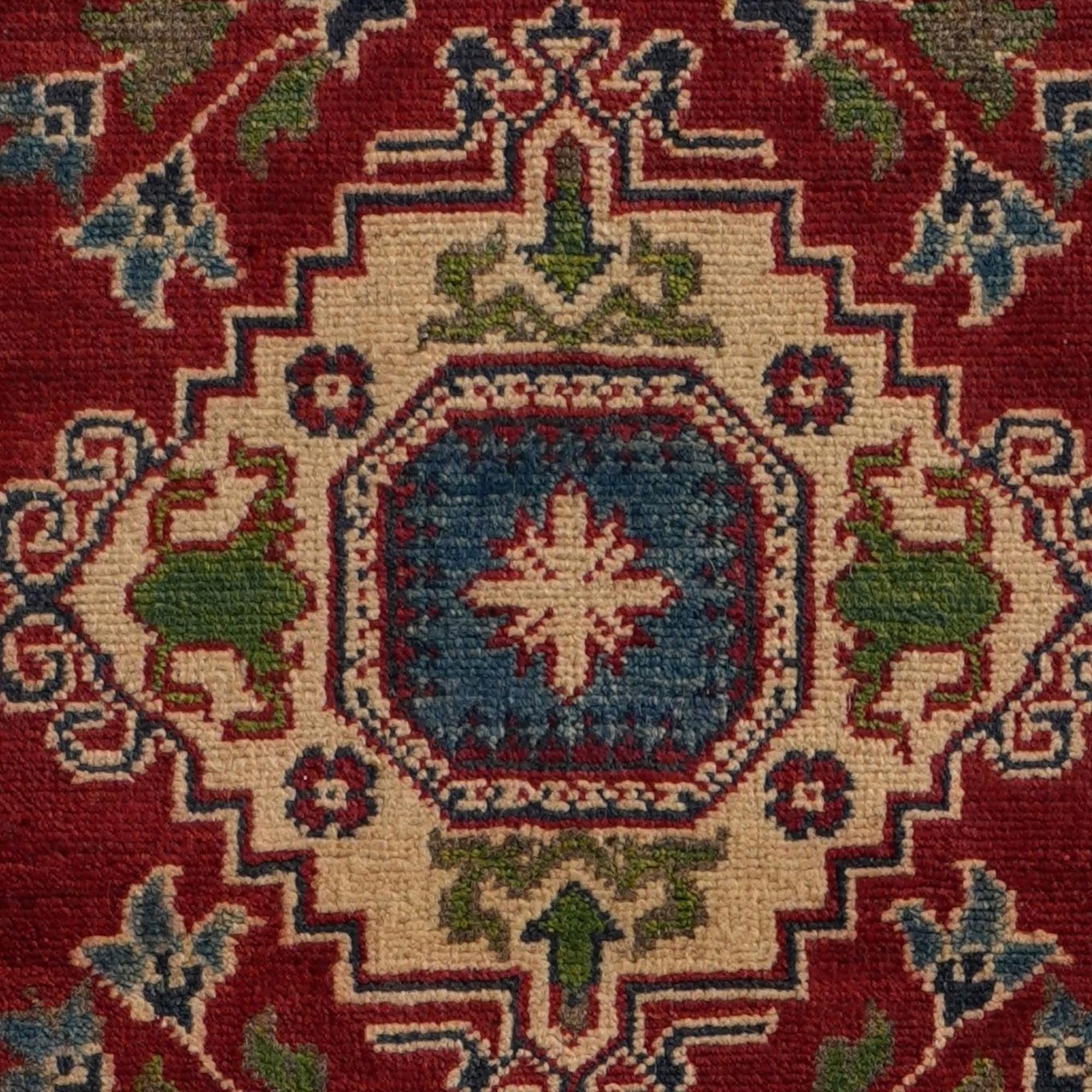 80cm x 300cm Hand Knotted Kazak Runner Rug