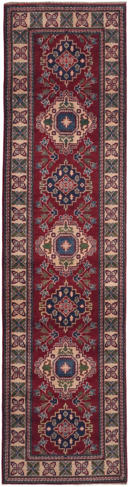 80cm x 300cm Hand Knotted Kazak Runner Rug