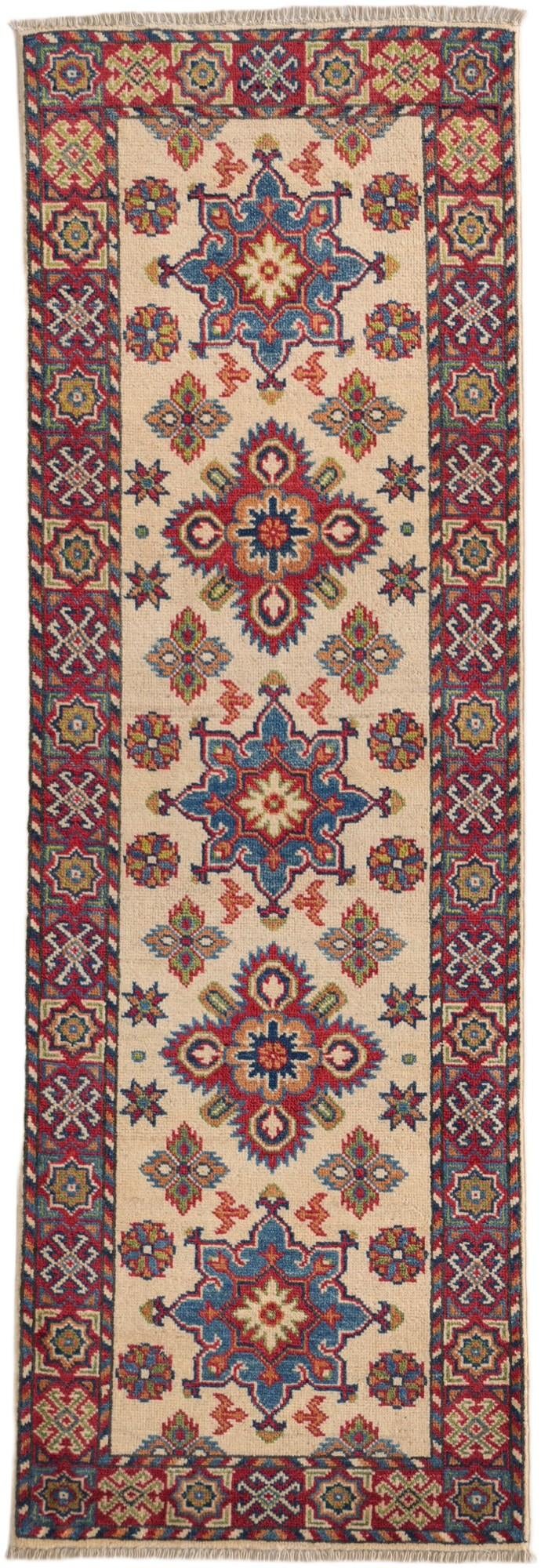 2' 2 x 6' 3 Hand Knotted Kazak Runner Rug