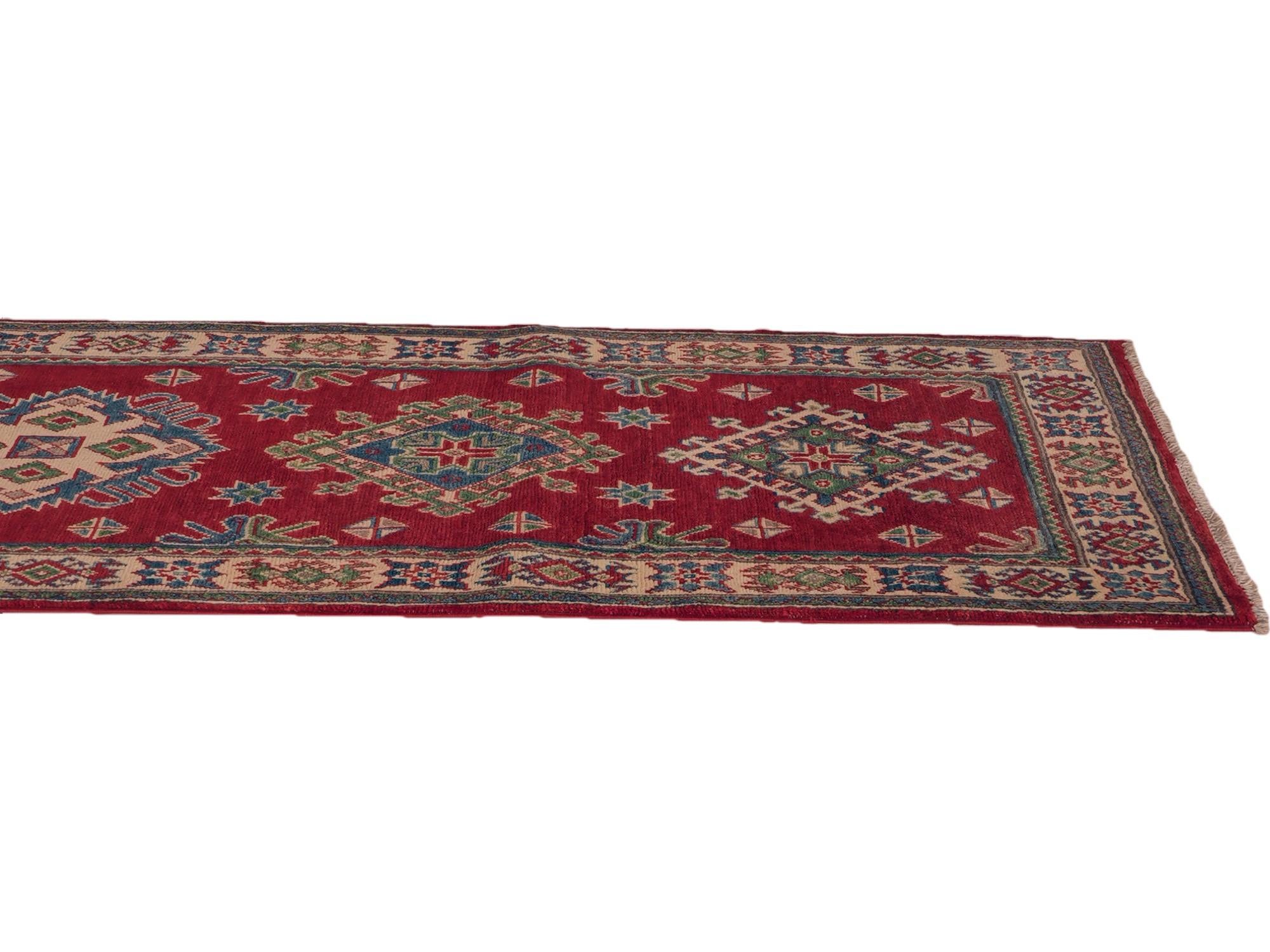 Detail image 6 of 10: 2' 10 x 13' Hand Knotted Kazak Runner Rug