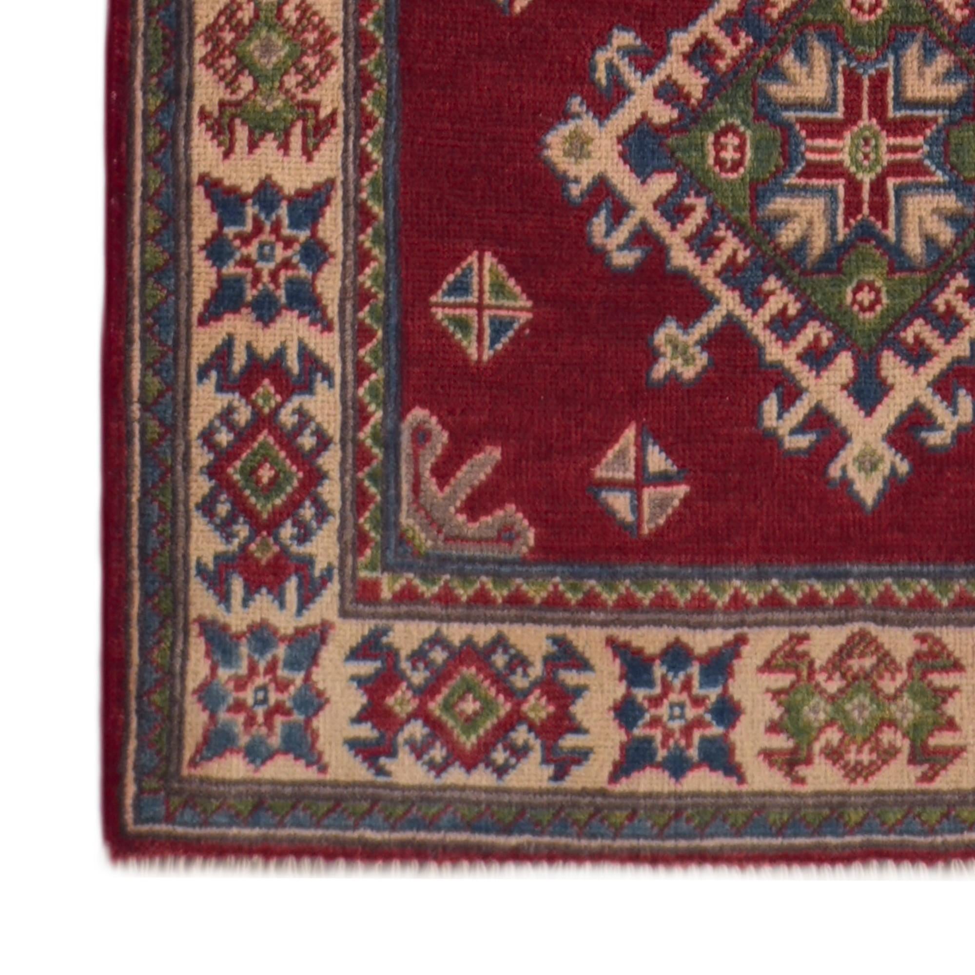 Detail image 7 of 10: 2' 10 x 13' Hand Knotted Kazak Runner Rug