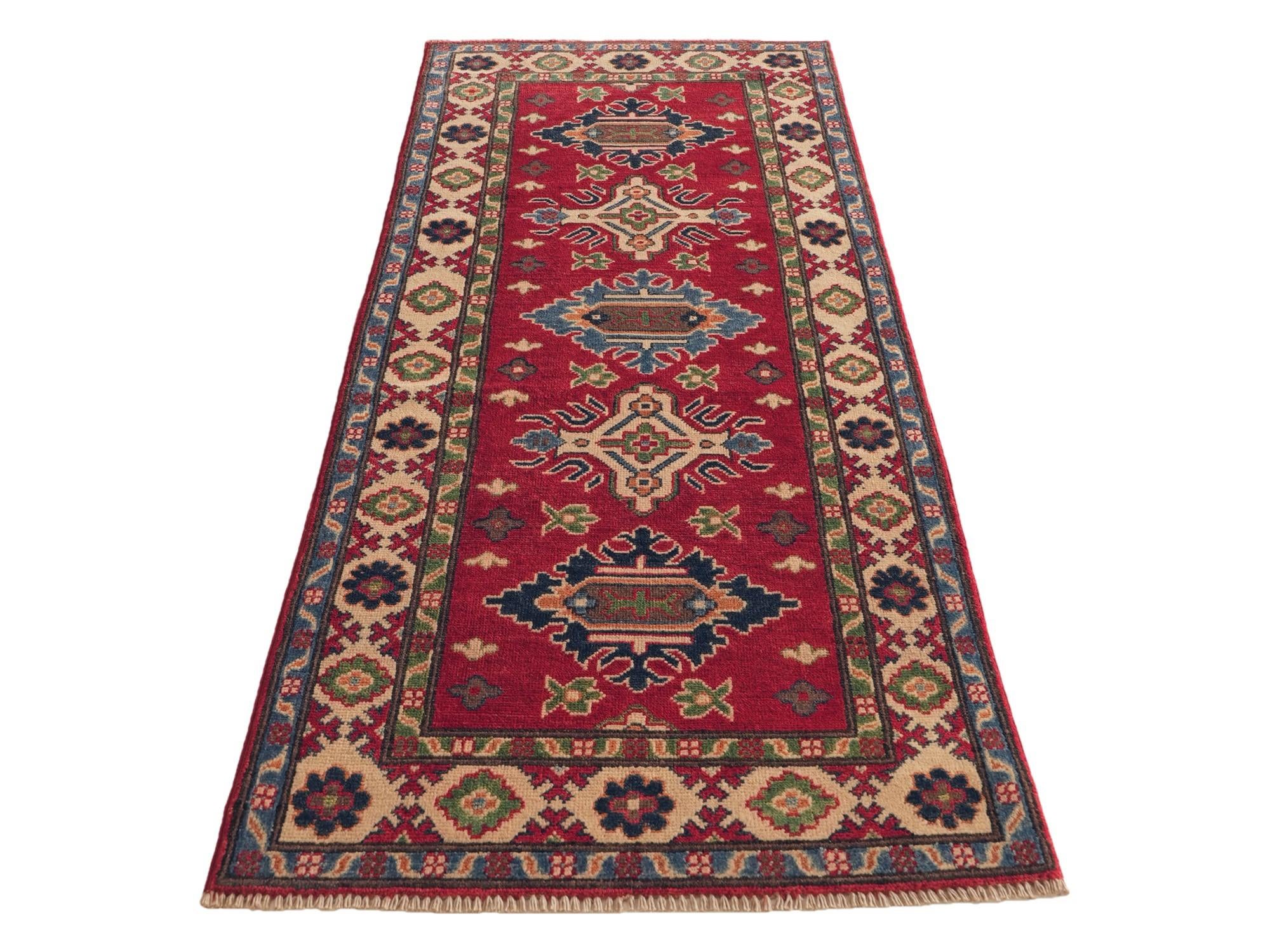 Detail image 5 of 10: 2' 7 x 6' 6 Hand Knotted Kazak Runner Rug
