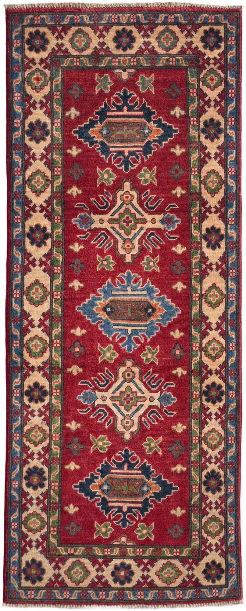 Detail image 2 of 10: 2' 7 x 6' 6 Hand Knotted Kazak Runner Rug