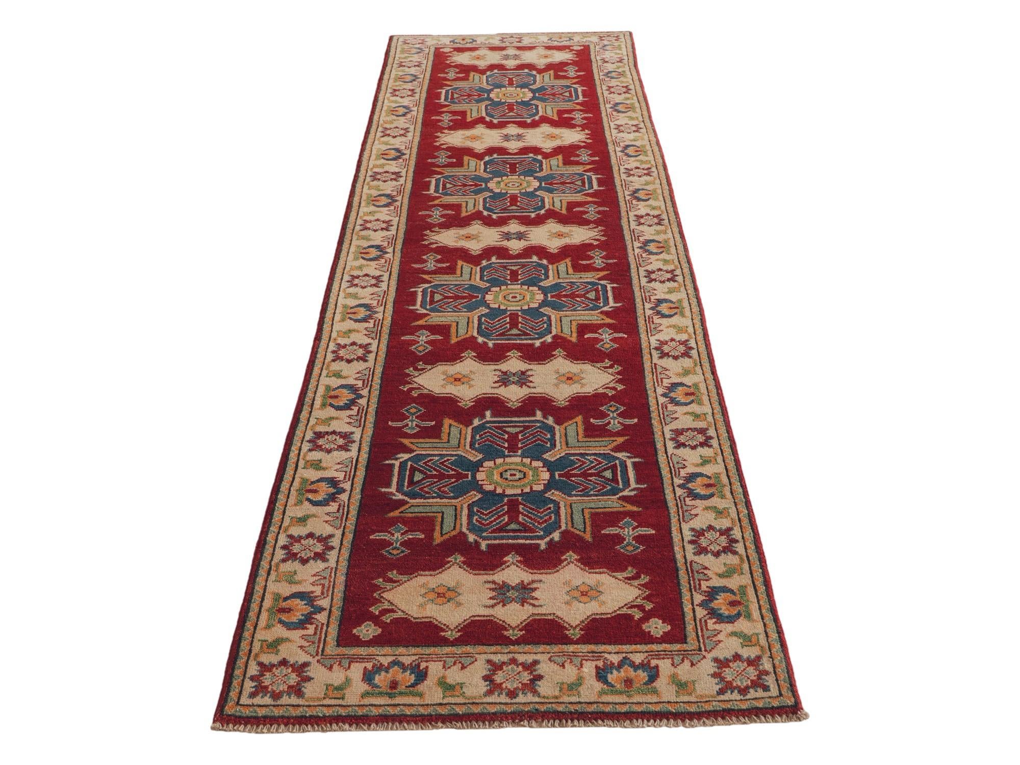 Detail image 5 of 10: 2' 9 x 10' Hand Knotted Kazak Runner Rug