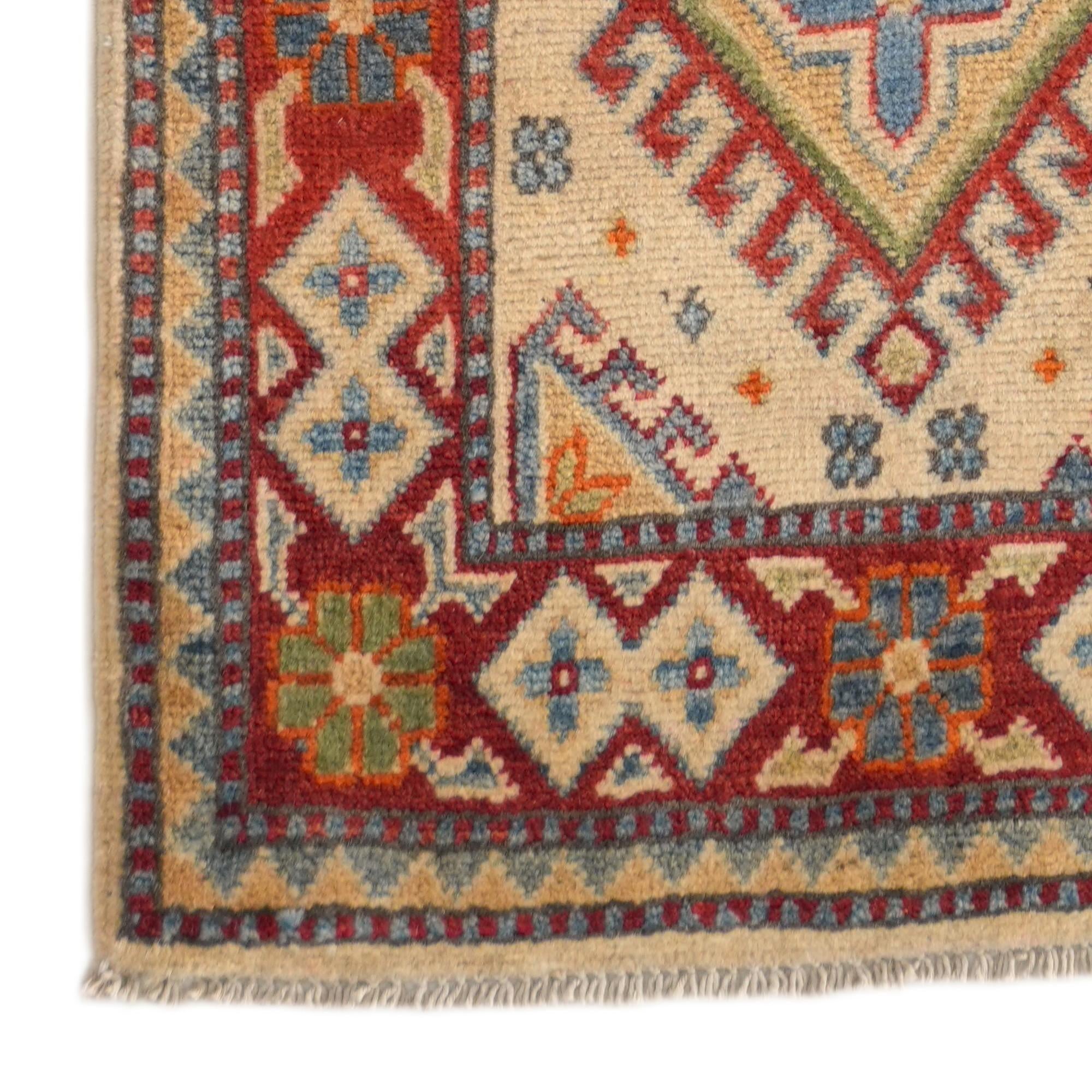 2' 1 x 6' 2 Hand Knotted Kazak Runner Rug