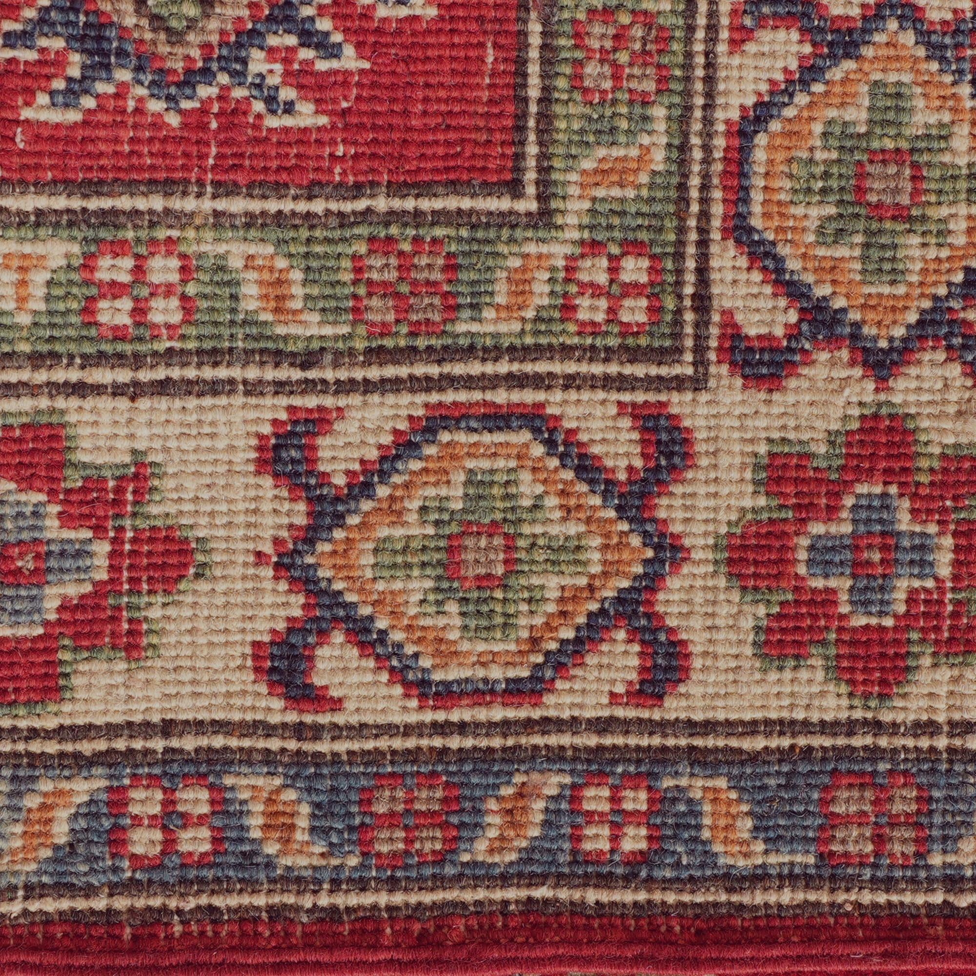 80cm x 255cm anudado a mano Kazak Alfombra Pasillera